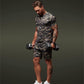 2021 new camouflage print T-shirt sports suit couples quick dry leisure running suit summer jogging short sleeved shorts 2 piece