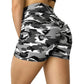 Women Shorts Ladies Summer Casual Camouflage Push Up Fitness Skinny Shorts Running Gym Stretch Sports Short Pants 2022 New