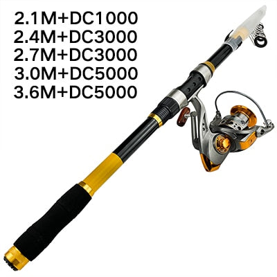 Telescopic  Fishing Rod  And Fishing Reel