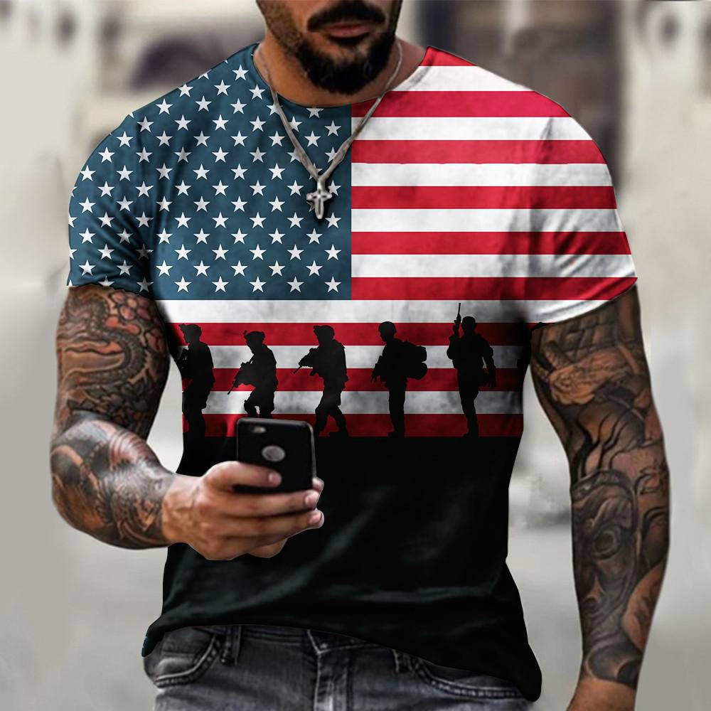 American flag top summer T-shirt