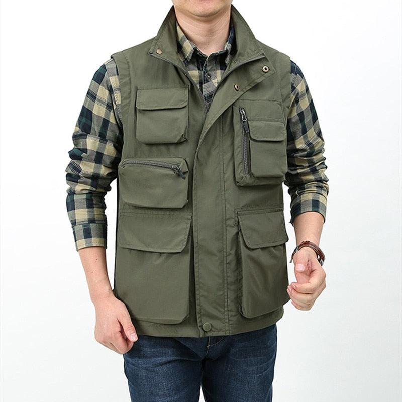 Men's Vest Multi Pockets Sleeveless