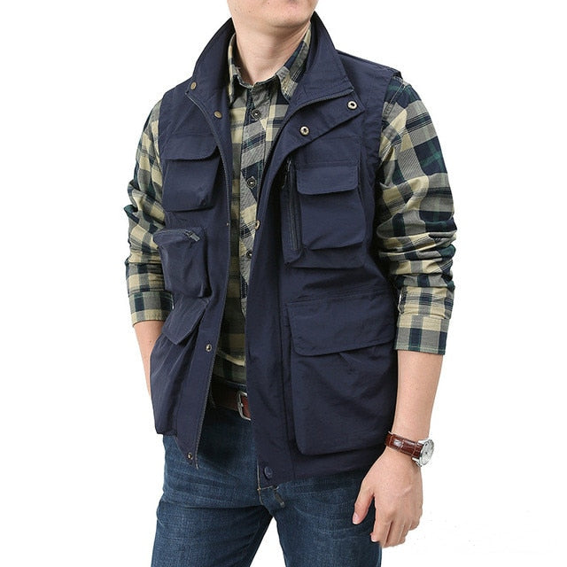Men's Vest Multi Pockets Sleeveless