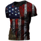 Vintage T-Shirts American Flag Print Sleeve Clothing Oversized T Shirts