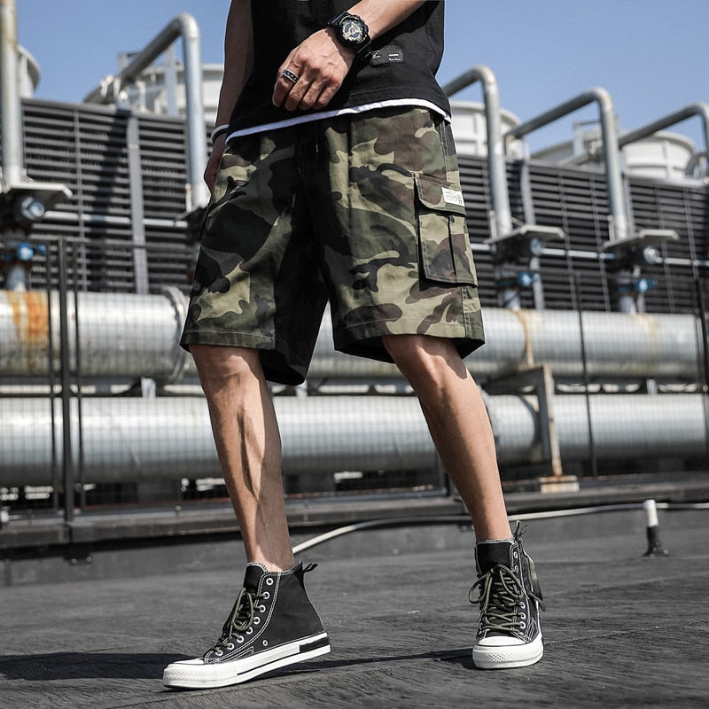 Men's Camouflage Cargo Multi-Pocket Shorts