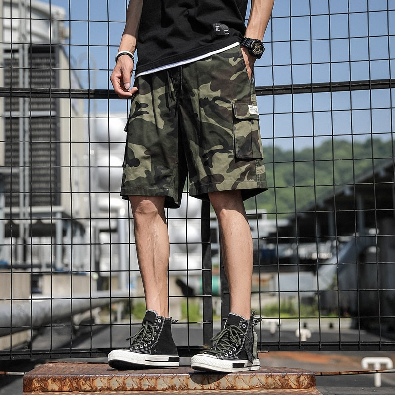 Men's Camouflage Cargo Multi-Pocket Shorts