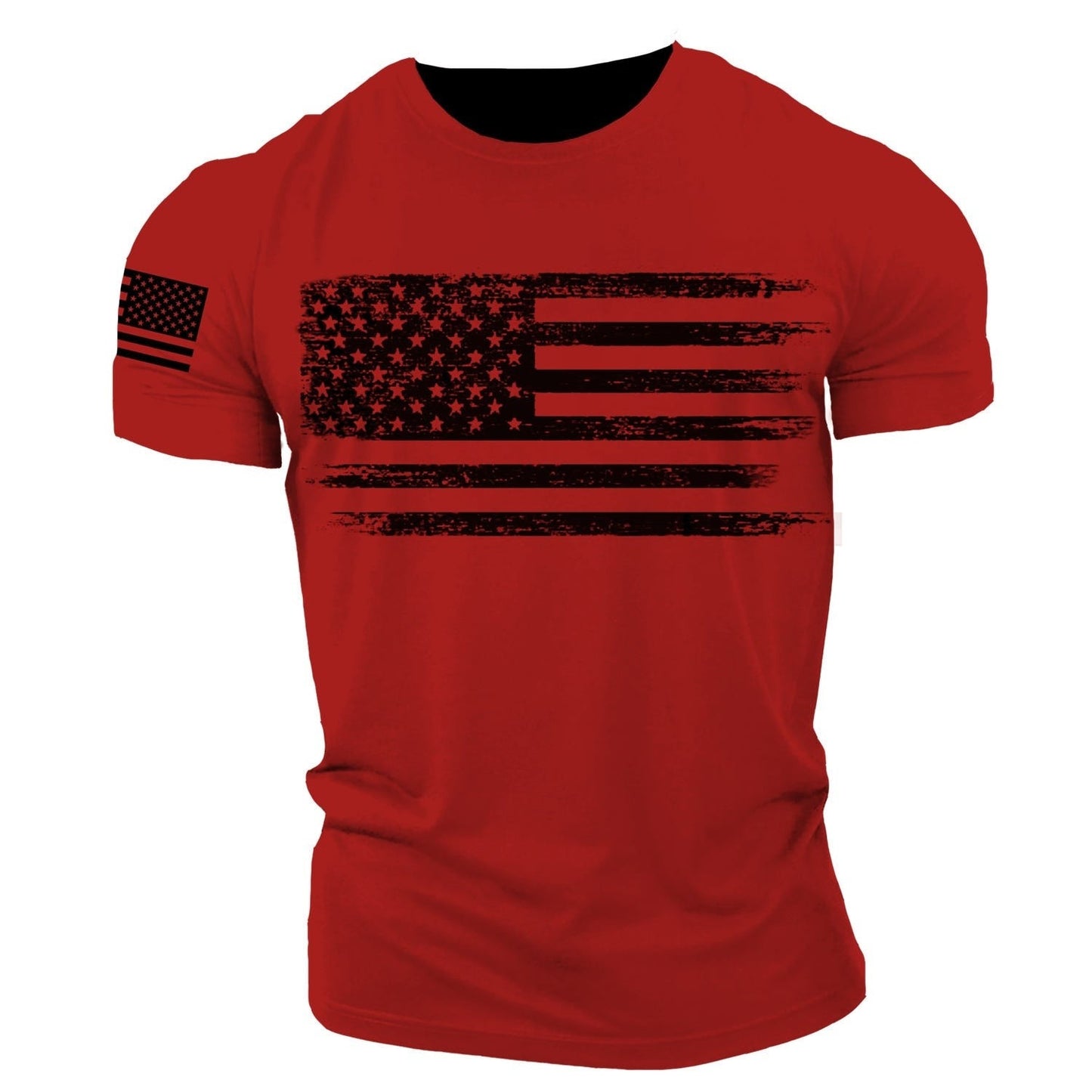 USA Distressed Flag T Shirt for Men